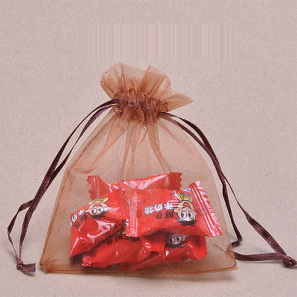 100 pcs/set Organza Drawstring Gift Bags Wedding Favor Bags Jewellery Pouches